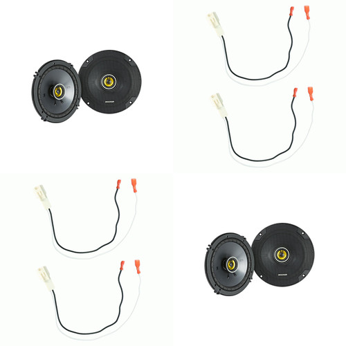 Kicker CSC ( 2 Pair ) 6.5" w/ Toyota 1987-Up Speaker Harness - Pair