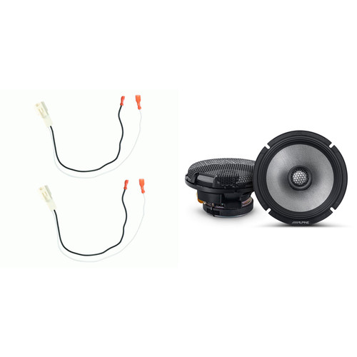 Alpine R2 6.5" w/ Toyota 1987-Up Speaker Harness - Pair