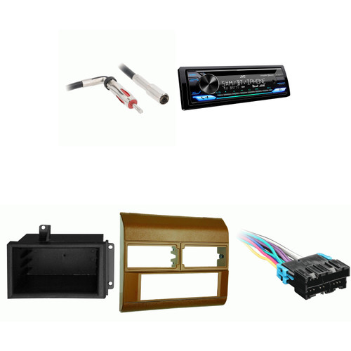 Chevrolet GMC CK Truck 88-94 JVC KD-T920BTS Single Din Radio Bundle BROWN Dash includes pocket