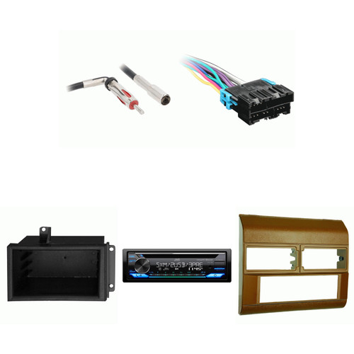 Chevrolet GMC CK Truck 88-94 JVC KD-T925BTS Single Din Radio Bundle BROWN Dash includes pocket