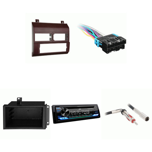 Chevrolet GMC CK Truck 88-94 JVC KD-T920BTS Single Din Radio Bundle RED Dash includes pocket