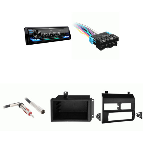Chevrolet GMC CK Truck 88-94 JVC KD-X380BTS Single Din Radio Bundle BLACK Dash includes pocket