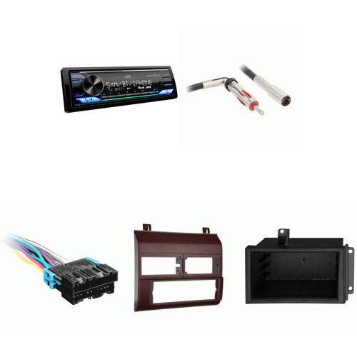 Chevrolet GMC CK Truck 88-94 JVC KD-X380BTS Single Din Radio Bundle RED Dash includes pocket