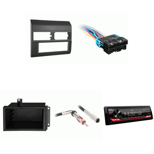 Chevrolet GMC CK Truck 88-94 JVC KD-X280BT Single Din Radio Bundle GRAY Dash includes pocket