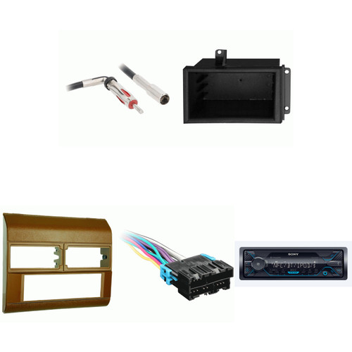 Chevrolet GMC CK Truck 88-94 SONY DSX-A415BT Single Din Radio Bundle BROWN Dash includes pocket