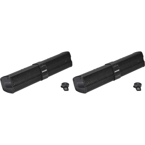 Kicker (2) 47KPB1 PowerBar KPB1 20-inch BlueTooth Powered UTV Soundbar, Black Weather-Proof Enclosure Bundle