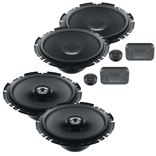 Hertz Dieci 6.75" Replacement Front Component with Tweeters and Rear Coaxial Speaker System for 2007-2013 Chevy Silverado Crew Cab