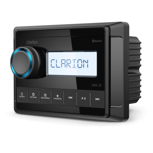 Clarion CMM-20 Marine Source Unit with LCD Display, IP66 Weatherproof Rating, Weather Band, Bluetooth - Used Very Good