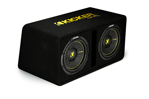 Kicker 44DCWC102 Dual CompC 10" Subwoofers in Vented Enclosure, 2-Ohm - Open Box