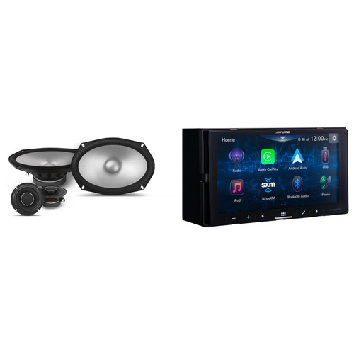 Alpine iLX-W670-S Digital Multimedia Receiver & 1 Pair Alpine S2-S69C Type S 6x9" Comp Speakers