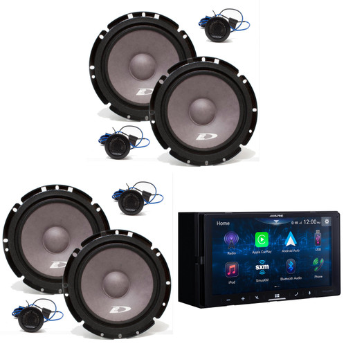 Alpine iLX-W670-S Digital Multimedia Receiver w/ 2 Pairs Alpine SXE-1751S 6.5" Component Set