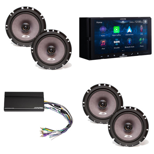 Alpine iLX-W670-S Digital Multimedia Receiver w/ 2 Pairs Alpine SXE-1726S 6.5" Coax & Power Pack