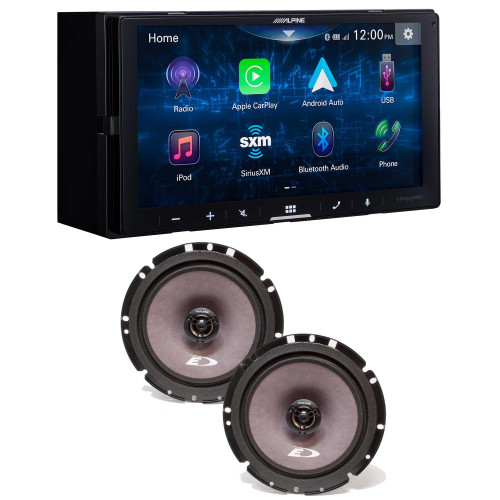 Alpine iLX-W670 Digital Multimedia Receiver w/ Alpine SXE-1726S 6.5" Coax