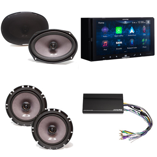 Alpine iLX-W670-S Digital Multimedia Receiver & A Pair Alpine SXE-1726S 6.5" Coax, SXE-6926S 6x9 Coax & Power Pack
