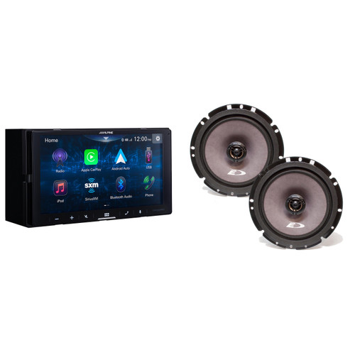 Alpine iLX-W670-S Digital Multimedia Receiver w/ Alpine SXE-1726S 6.5" Coax