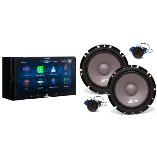 Alpine iLX-W670-S Digital Multimedia Receiver w/ Alpine SXE-1751S 6.5" Component Set