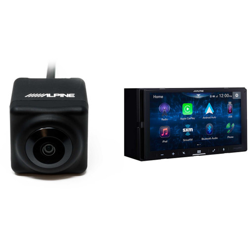 Alpine iLX-W670 7-inch Ultra-Shallow Digital Multimedia Receiver with HCE-C1100 Backup Camera Bundle - Used, Open Box