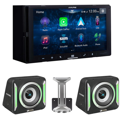 Alpine ILX-W670 Receiver & (2) S2-SB8 PrismaLink™ S2-Series sealed 8" subwoofer with Built-In RGB lighting Bundle - Used, Open Box