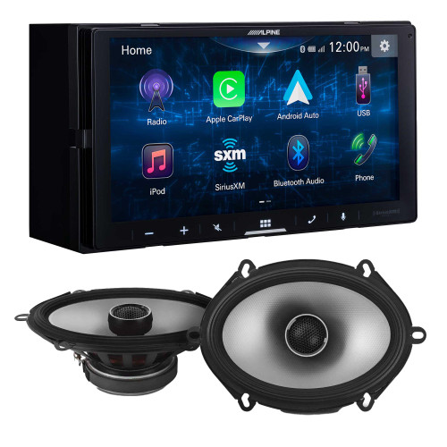 Alpine iLX-W670 Digital Multimedia Receiver & 1 Pair Alpine S2-S68 Type S 6x8 Coax Speakers - Used, Open Box