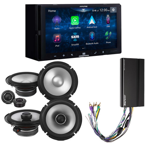 Alpine iLX-W670 Digital Multimedia Receiver & S2 6.5" Component Speakers / 6.5 Coax including Power Pack - Used, Open Box