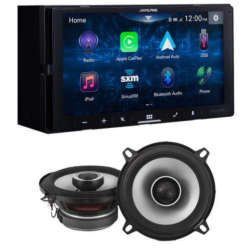 Alpine iLX-W670 Digital Multimedia Receiver & 1 Pair Alpine S2-S50 Type S 5.25" Coax Speakers - Used, Open Box