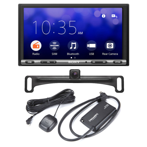 Sony XAV-AX3200 6.95" Media Receiver with WebLink Cast, SXV300v1 Satellite Radio Tuner Kit, and Backup Camera