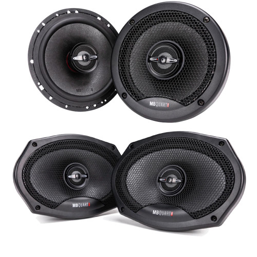 MB Quart Premium Bundle- 1-Pair of PK1-116 6.5" Coaxial Speakers with 1-Pair of PK1-169 6x9" Coaxial Speakers