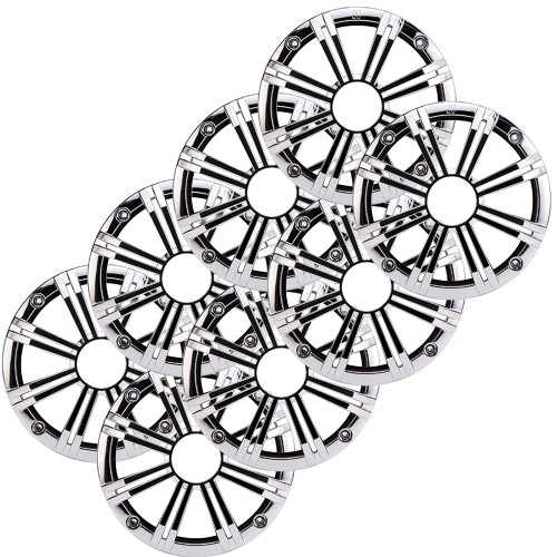 Kicker (8) OEM 8" Chrome Grill Upfittings Popular with Veranda, Godfrey, Bennington Boats