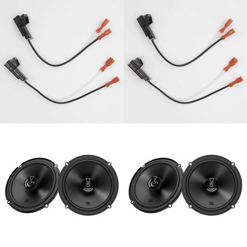 JBL CLUB-64FSL (2 pair) Club Series 6.5" Shallow Mount Two-way Coax Speakers, Pair - w/ Speaker Wiring Harness For select 1988-up GM vehicles