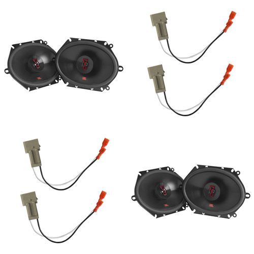 JBL Speakers 6X8 inch for Ford F-250/F-350/F-450/F-550 1999-2004 Upgrade Kit - 2 Pair STAGE Series with Harness, Coaxial Car Audio Front Door and Rear Door or Side Panel Speaker STAGE38627AM