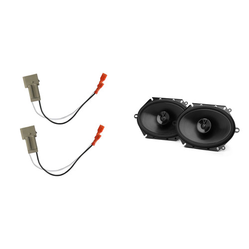 JBL Speakers 6X8 inch for Ford F-250/F-350/F-450/F-550 1999-2004 Upgrade Kit - 1 Pair CLUB Series with Harness, Coaxial Car Audio Front Door OR Rear Door OR Side Panel Speaker CLUB-864F