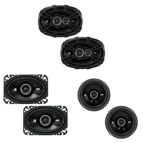 Kicker DSC 6x9", 4x6" & 6.5" Coaxial Speaker Upgrade Bundle