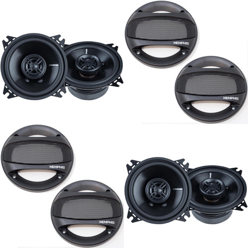 Memphis Audio ( 2 Pair ) SRX42 Street Reference Series 4" 2-Way Coaxial Speakers w/ Optional SRXG42 Grilles
