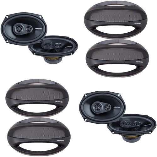 Memphis Audio ( 2 Pair ) SRX693V Street Reference Series 6x9" 3-Way Coaxial Speakers w/ Optional SRXG693 Grilles
