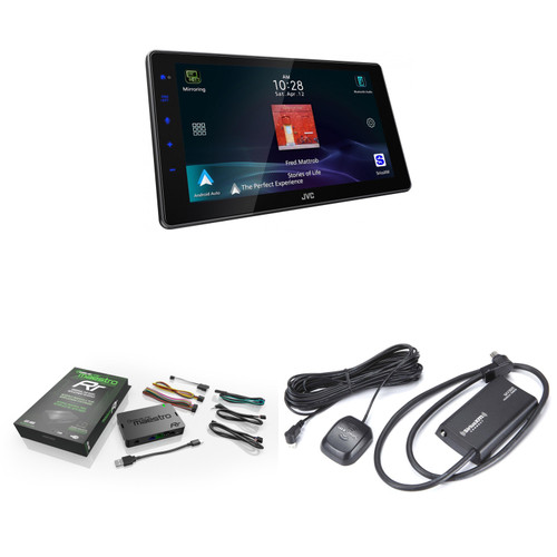 JVC KW-Z900W Digital Media Receiver featuring 9" HD Floating Screen / Apple CarPlay® (Wireless, Wired) / Android Auto™ (Wireless, Wired) / HDMI Input / Mirroring (Wireless, Wired) / Maestro ADS-MRR & Sirius Tuner Bundle