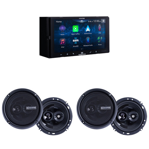 Alpine ILX-W670-M Digital Receiver & Power Reference (2 Pair ) 6.5" Coaxial Bundle