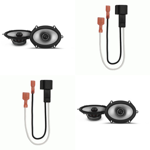 Alpine Speakers 6X8 inch for Ford F-150 1999-2014 Upgrade Kit -  ( 2 pair ) S2 Series with Harness, Coaxial Car Audio Front and Rear Door Speaker S2-S68