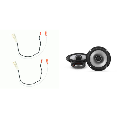 Alpine Speakers S2 6.5" 2-Way Coaxial Speakers - Pair with 72-8104 Speaker Adapter Wire Harness Replacement Compatible with Select Toyota Vehicles