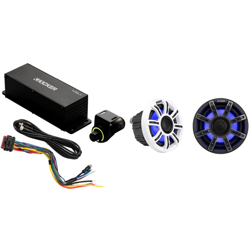 Kicker Premium Marine 6.5" Coaxial & MSLC RGBW LED Controller w/ Remote