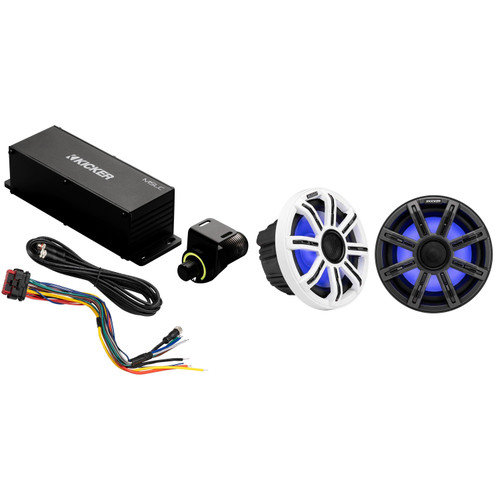 Kicker Premium Marine 8" Coaxial & MSLC RGBW LED Controller w/ Remote