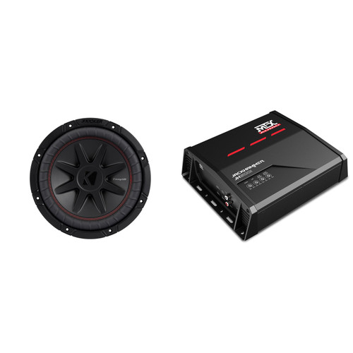 Kicker Used 52CVR102 - CVR10 CompVR 10-Inch (25cm) Subwoofer, DVC, 2-ohm & JH5001 Jackhammer Series Amplifier - Used Good Condition