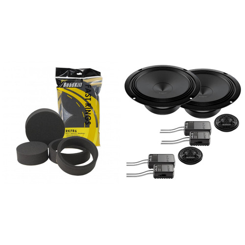 Audison APK 165 Prima Series 6.5" 2-Way Component Speaker Set with RKFR6 Roadkill Fast Rings