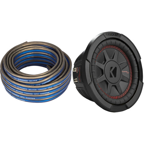 Kicker 48CWRT672 CompRT 6.75" Subwoofer, DVC, 2-ohm - Includes Speaker Wire