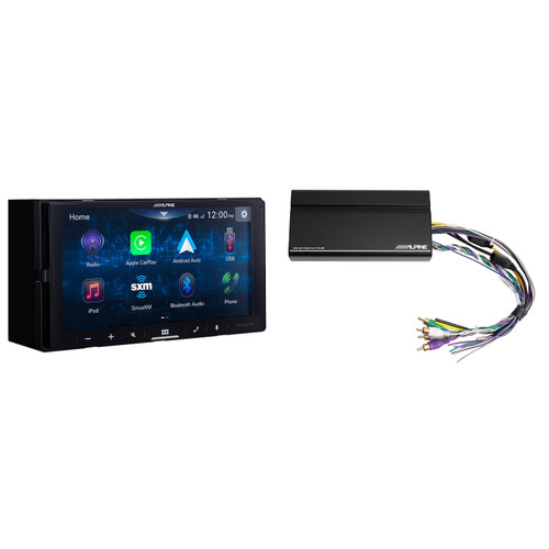 Alpine iLX-W670-S Receiver with Apple CarPlay and Android Auto Includes KTA-450 4-Channel Power Pack Amplifier