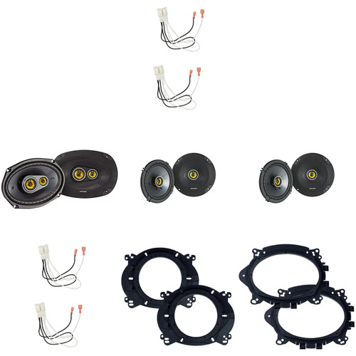 KICKER Speakers 6.5 & 6X9 inch for Ford F-150 2015-2024 Upgrade Kit - 2 Pairs of CS Series with Adapters and Harness, Car Audio Front & Rear Door Speaker 46CSC654 & 46CSC6934