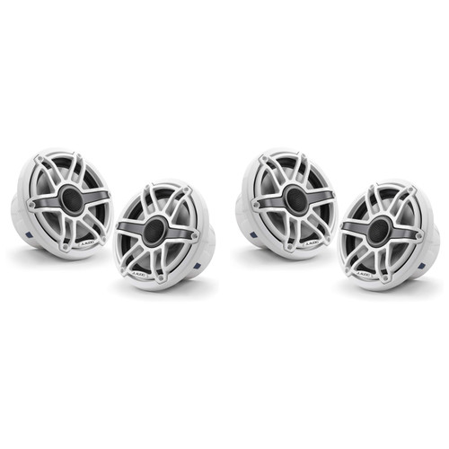 JL Audio Speaker Bundle – 4x M6-770X-S-GwGw 7.7” Marine Coaxial Speakers, White Grilles