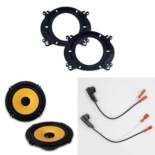 Diamond Audio Speakers 6.5 inch for Chevrolet Silverado 1999-2006 Upgrade Kit - Pair of DMDX with Adapters and Harness, Coaxial 6 1/2 Car Audio Front Door Speaker for Chevy
