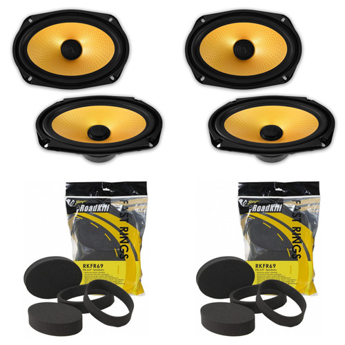Diamond Audio 6x9" DMDX Speaker Upgrade kit - INCLUDES Fast Rings - 2 pairs of DMDX69, RKFR69