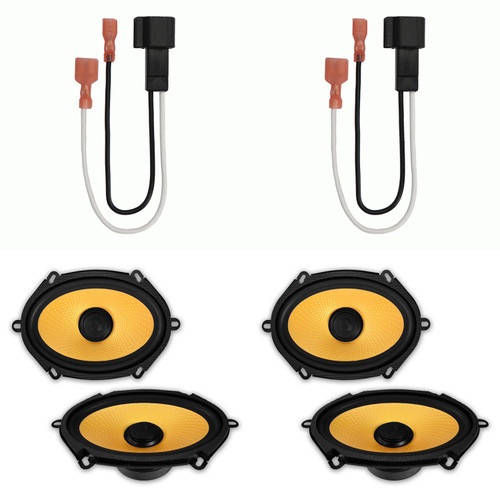 Diamond Audio Speakers 6X8 inch for Ford F-150 1999-2014 Upgrade Kit - 2 Pack of DMDX Series with Harness, Coaxial Car Audio Front or Rear Door Speaker DMDX68