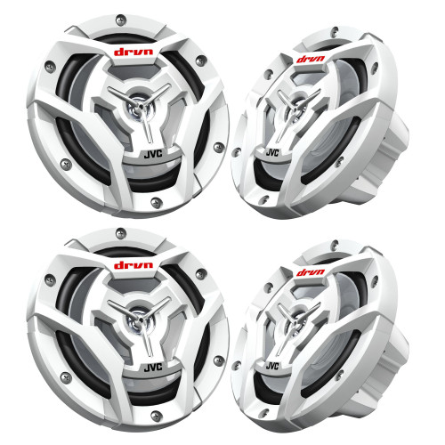 JVC 2 Pairs CS-DR6201MW Marine Speaker 6.5" 2-Way White